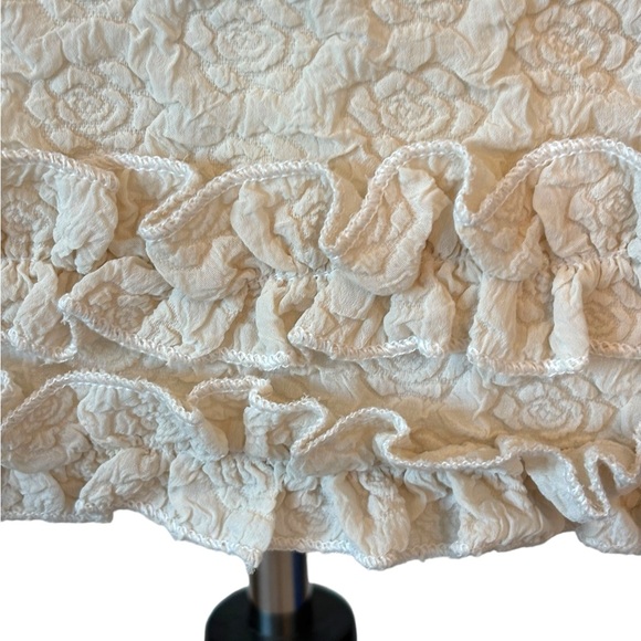 Two Tone Textured Ruffle Stretch Dress Small - Picture 3 of 7